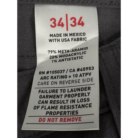NWT Ariat FR M4 Relaxed Duralight Ripstop Bootcut Pant Gray Men’s 34x34 - Picture 11 of 15